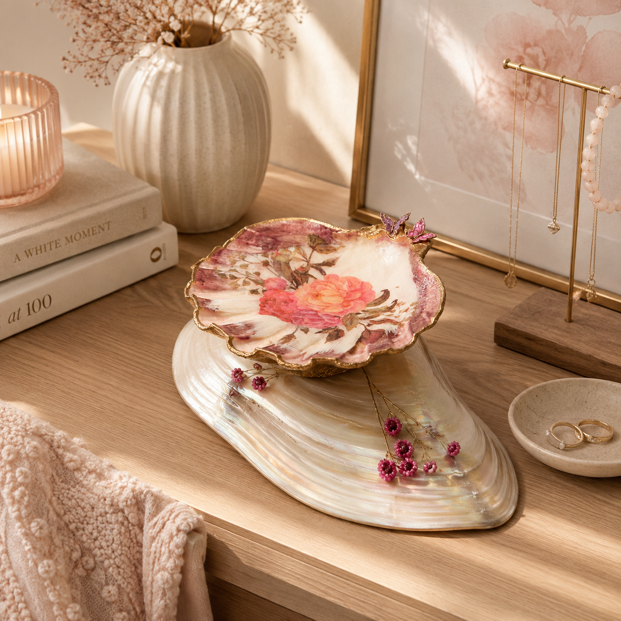 Butterfly Garden Pedestal Dish